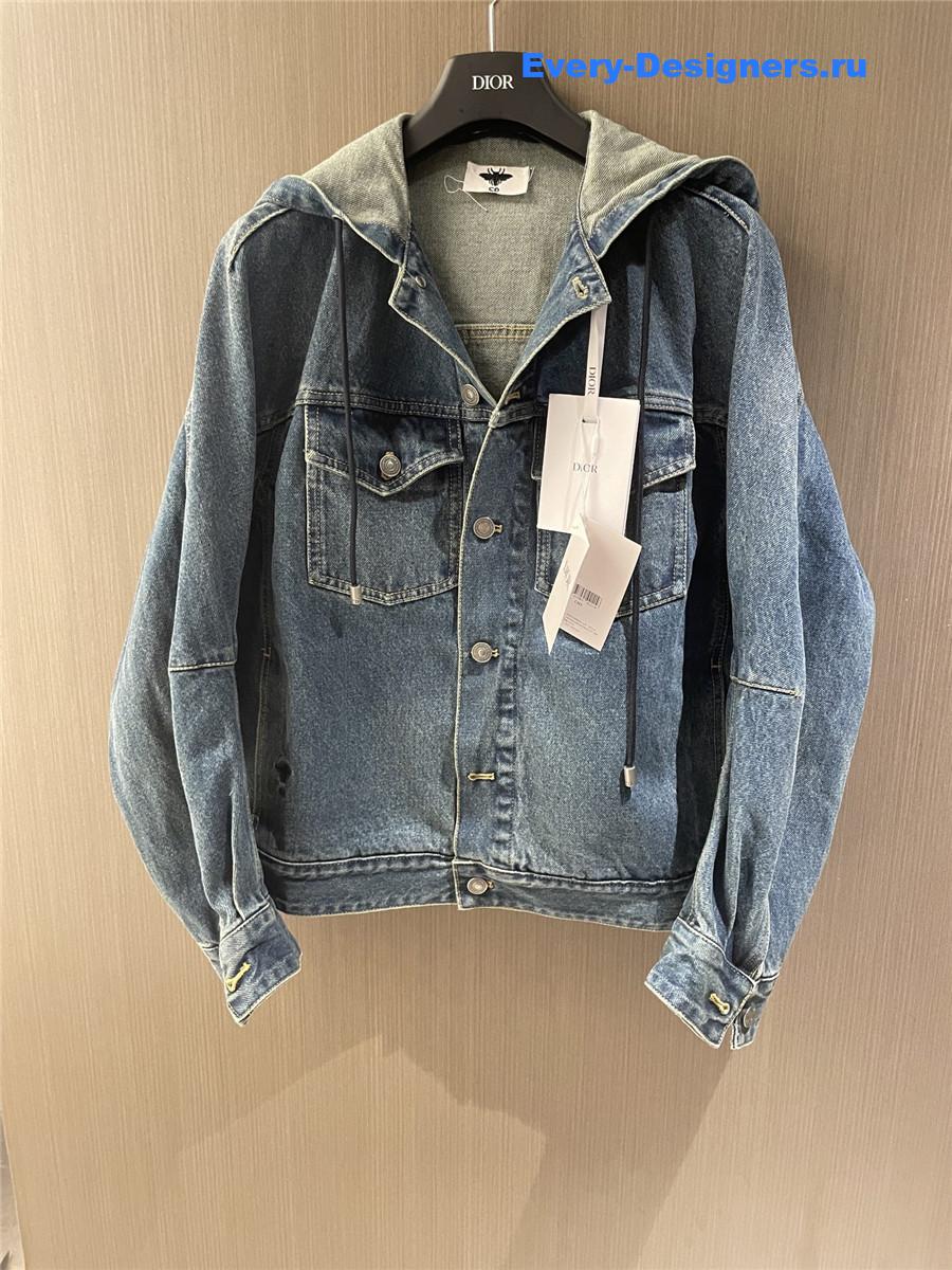 D10r cd blue hooded denim jacket