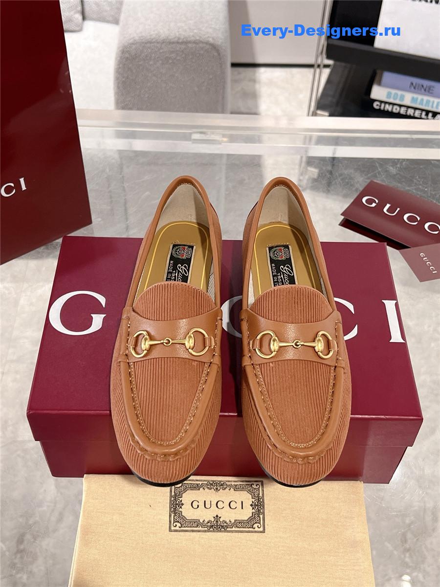 Gvc*1 brown 1953 horsebit leather loafers