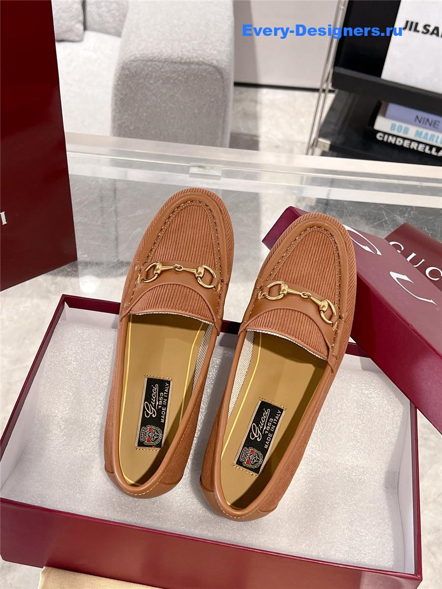 Gvc*1 brown 1953 horsebit leather loafers