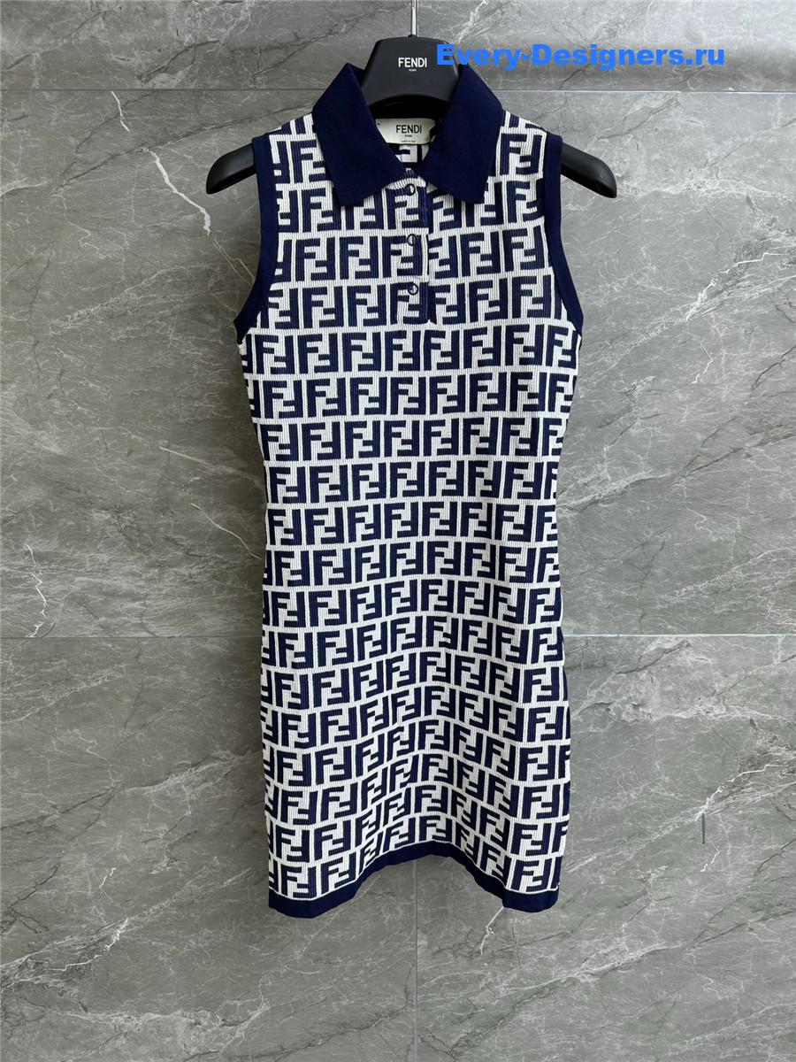 F**di ff sleeveless knitted dress