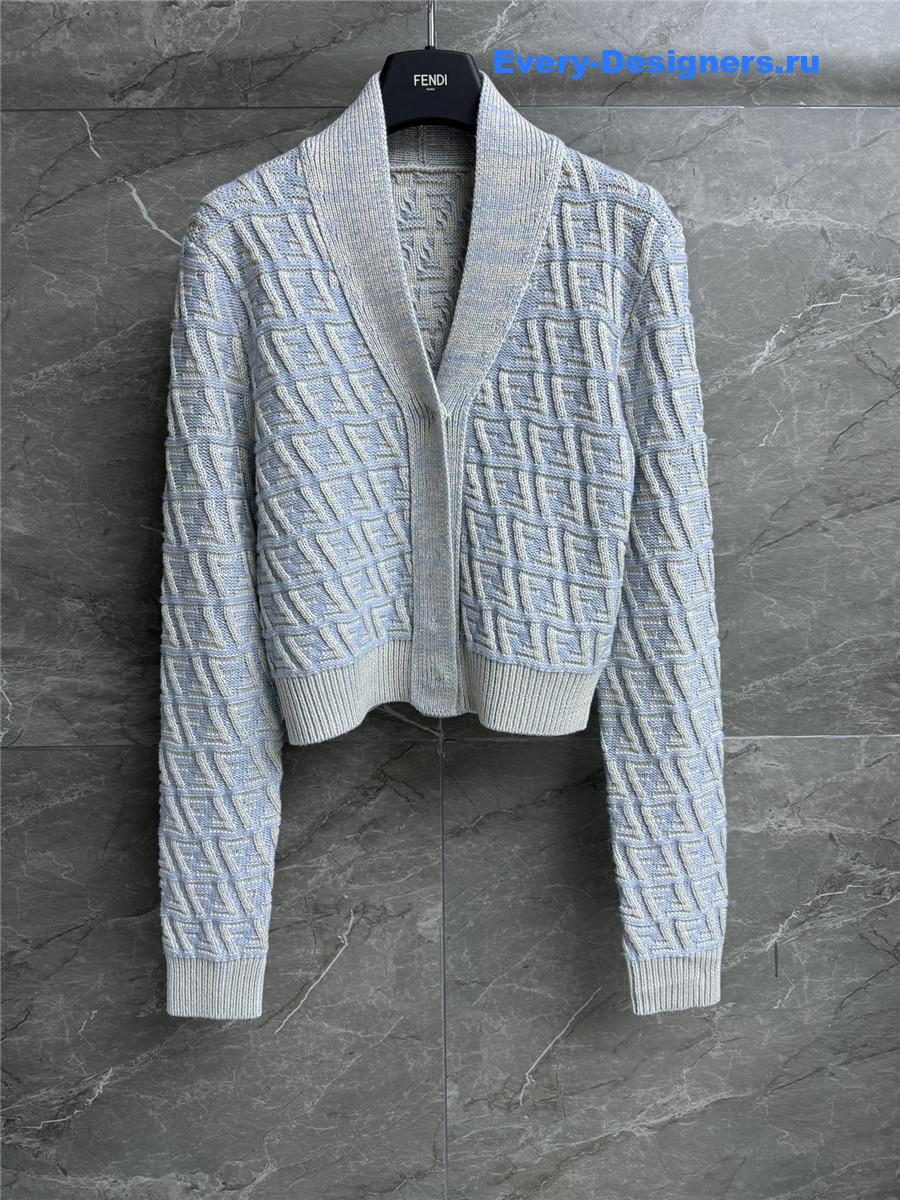 F**di powder blue ff cardigan