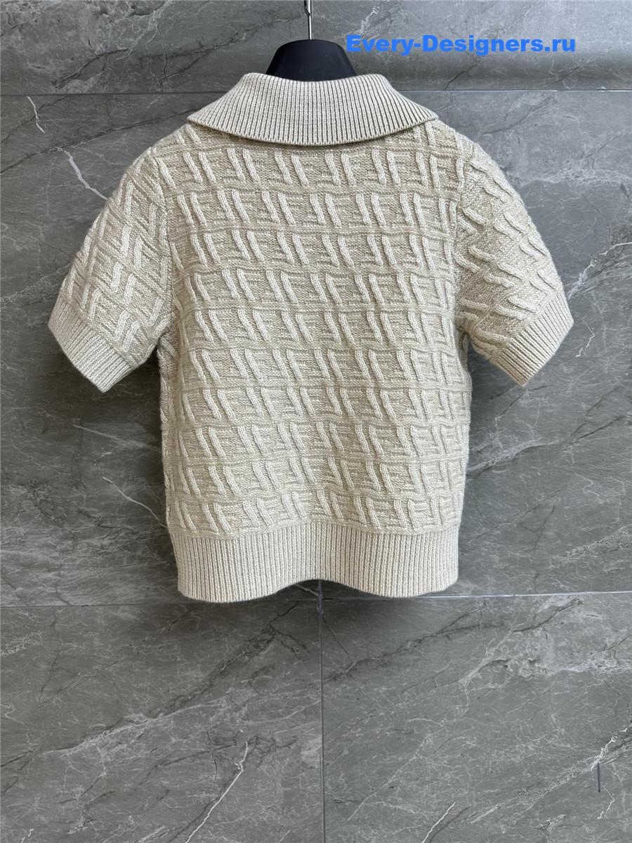 F**di short-sleeved polo shirt in beige