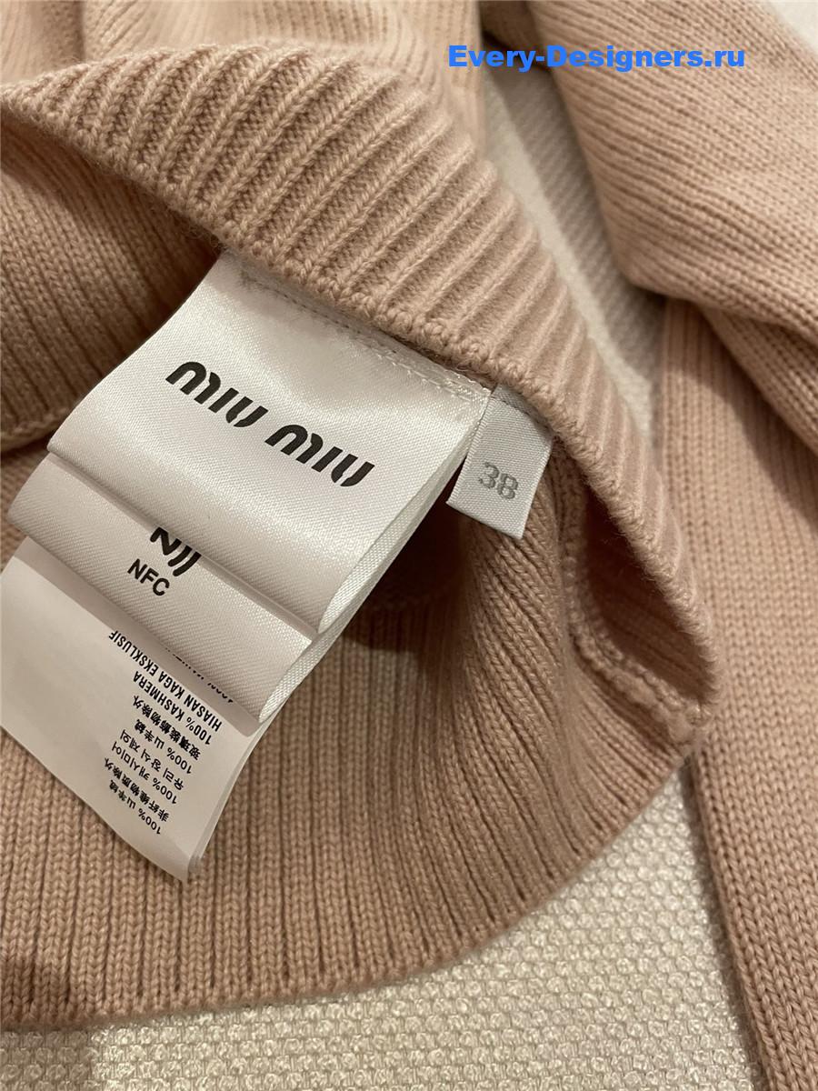 Miu Miu Beaded Crystal Cashmere Cardigan