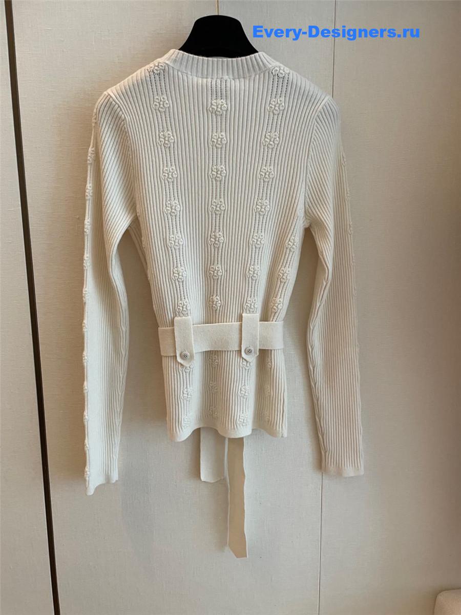 Ch**el hollow belt knitted sweater