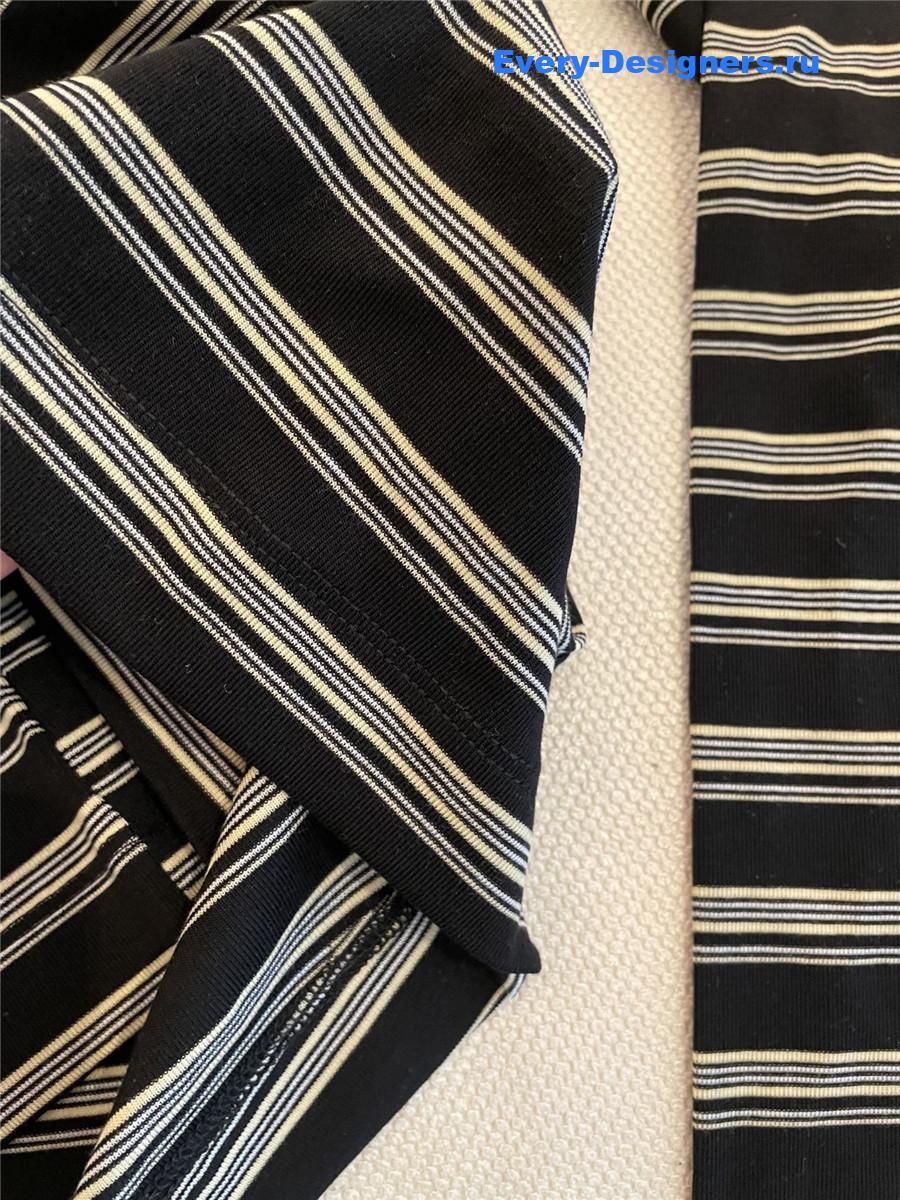 Ch**el hooded striped long sleeve shirt