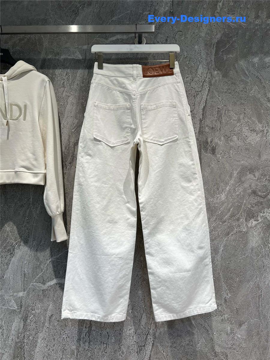 L0ew* anagram white baggy jeans