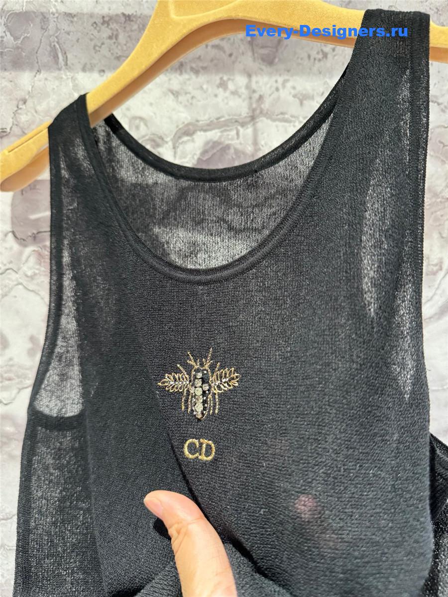 D10r black beaded tank top