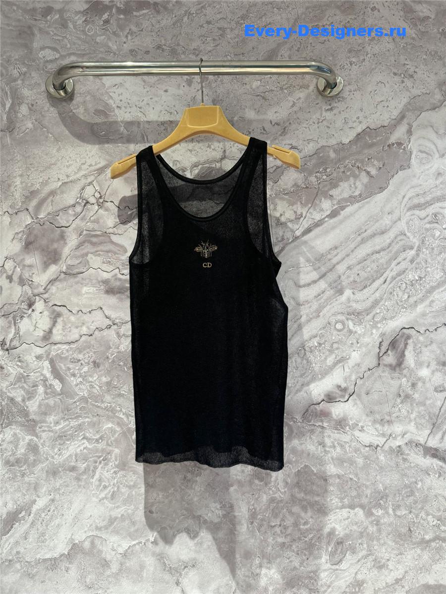 D10r black beaded tank top