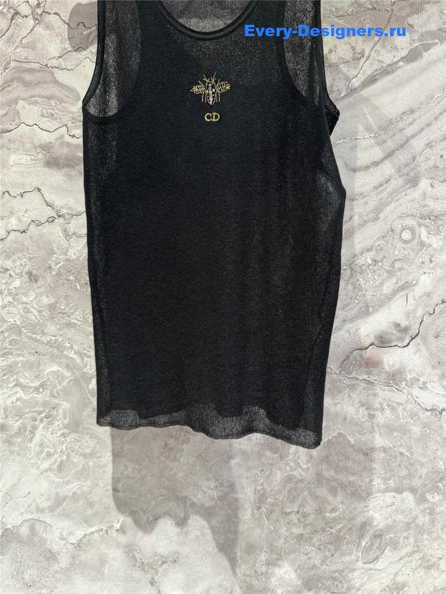 D10r black beaded tank top