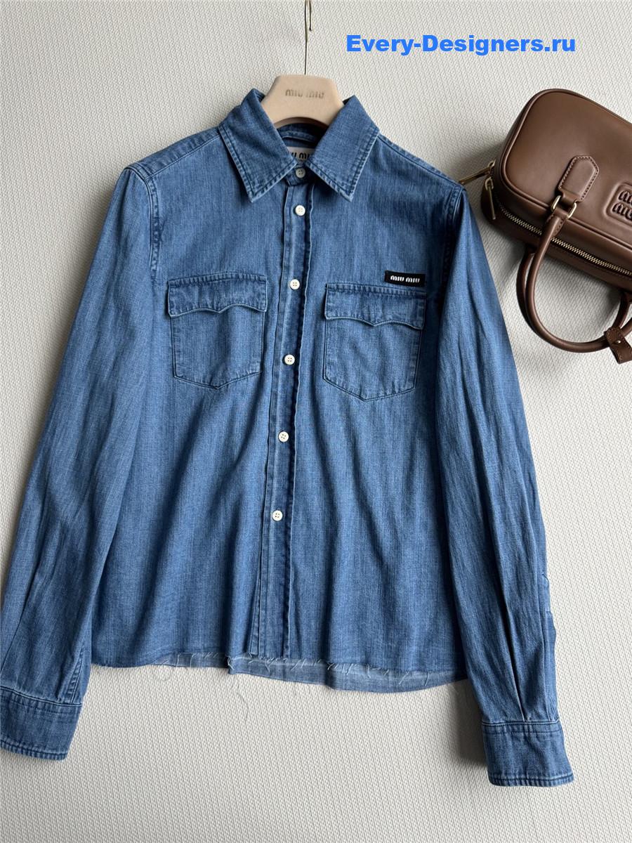Miu Miu Denim Shirt in Blue