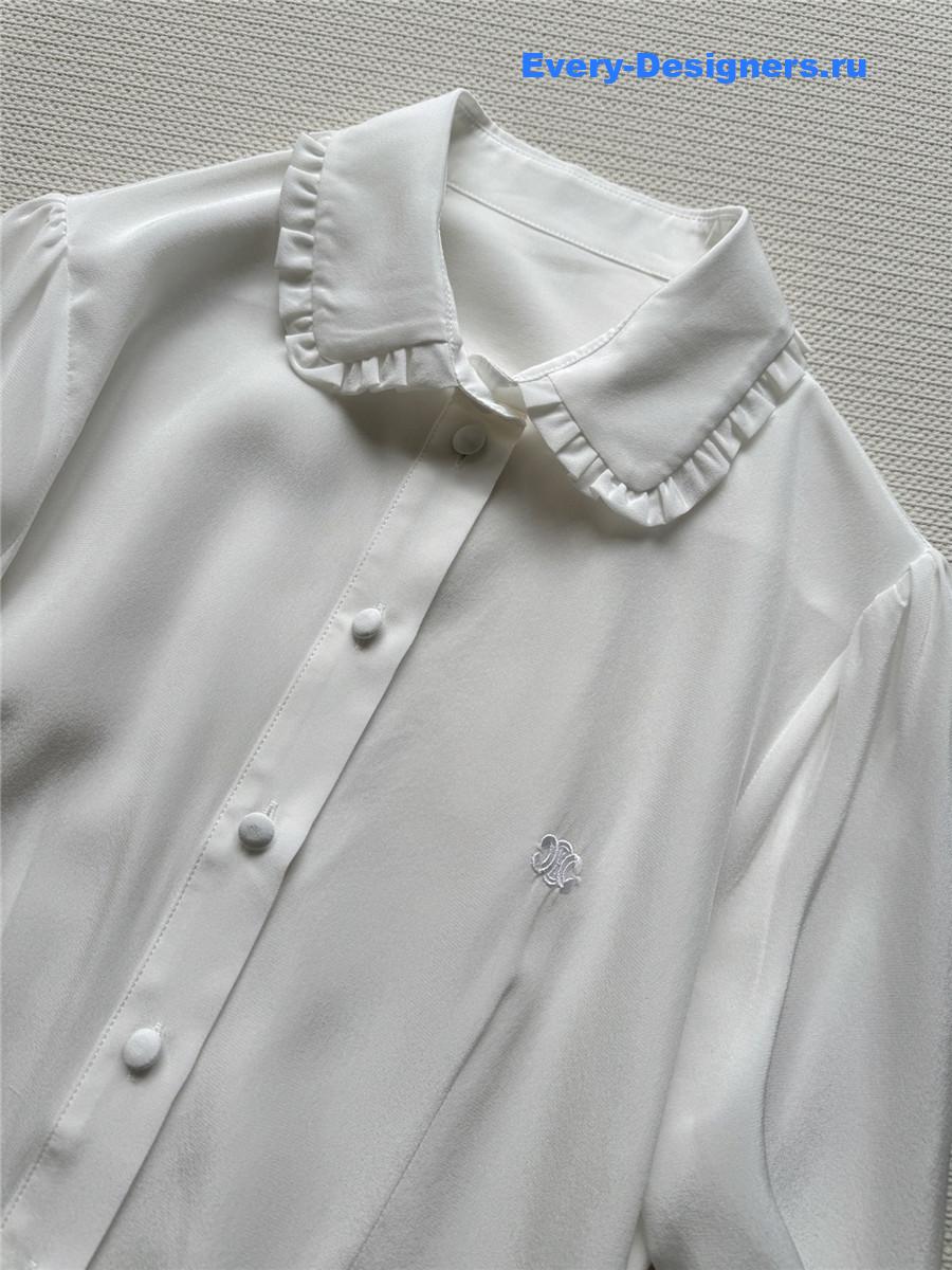 Ce1i*e embroidered logo white shirt