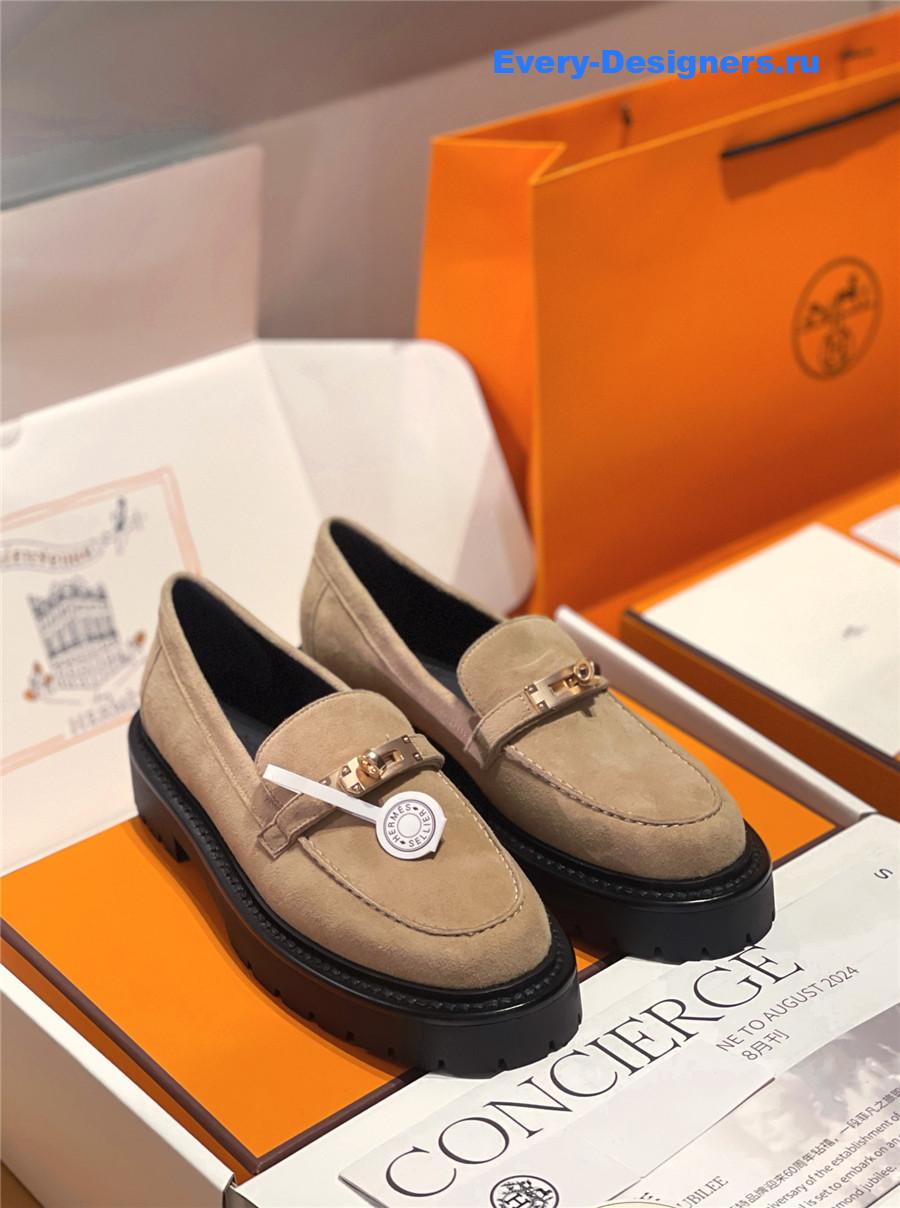 H**me5 leather icone loafer brown