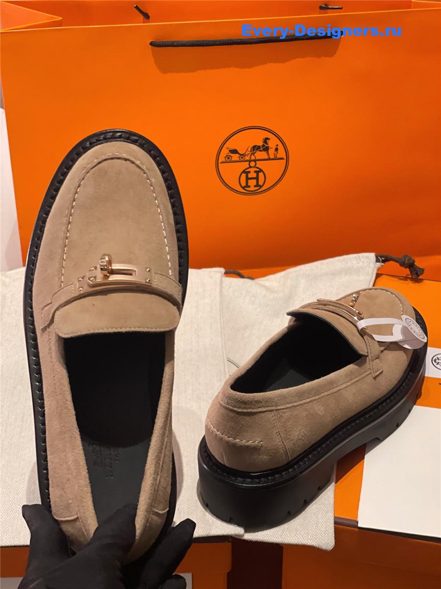 H**me5 leather icone loafer brown