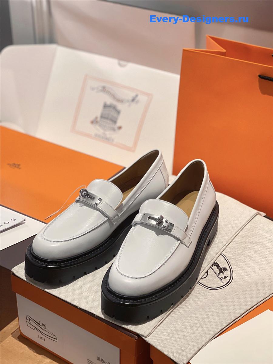 H**me5 leather icone loafer gray
