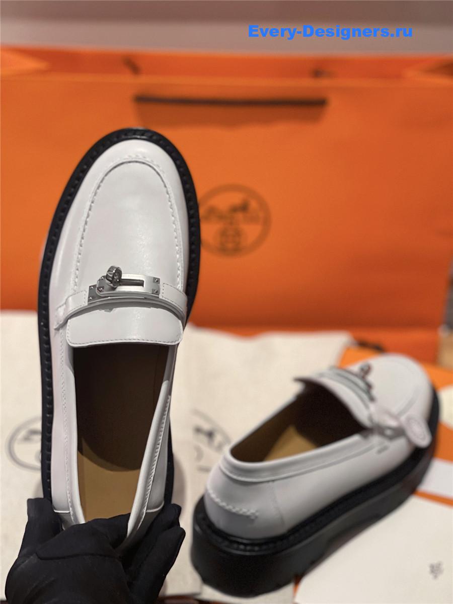 H**me5 leather icone loafer gray