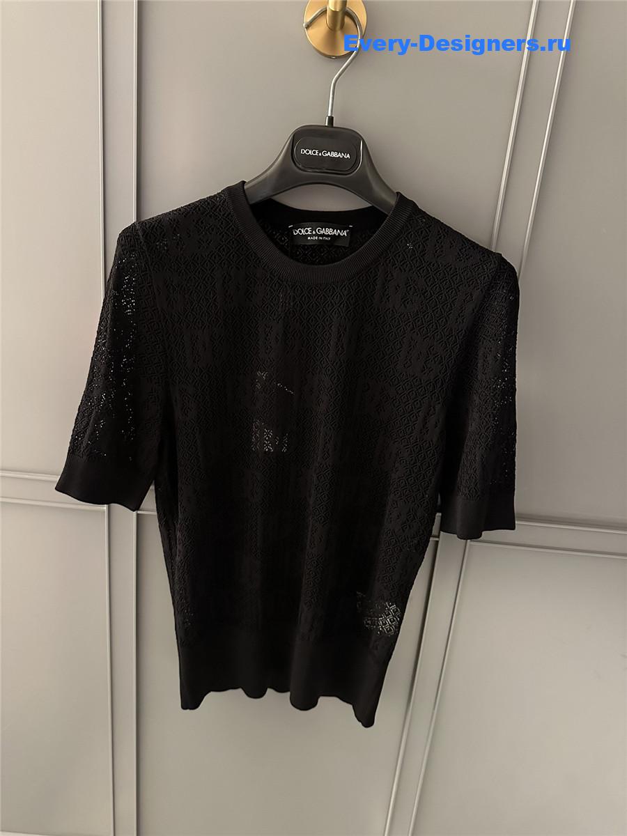 Dolce & Gabbana Black Knitted Top for Women