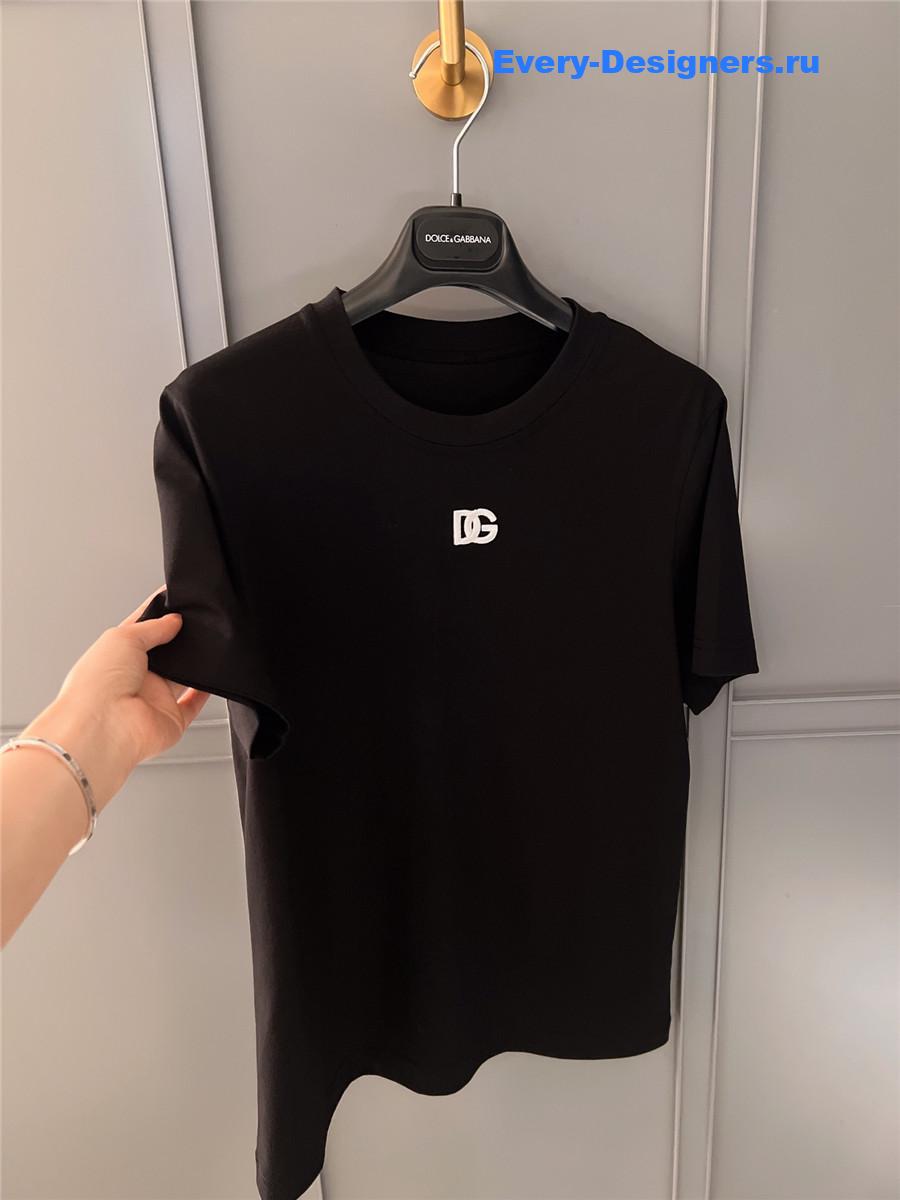 Dolce & Gabbana Jersey T-shirt with DG Logo Embroidery