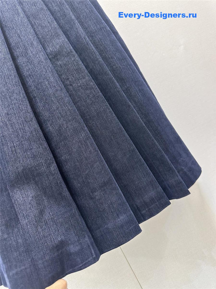 Miu Miu Velvet Denim Skirt