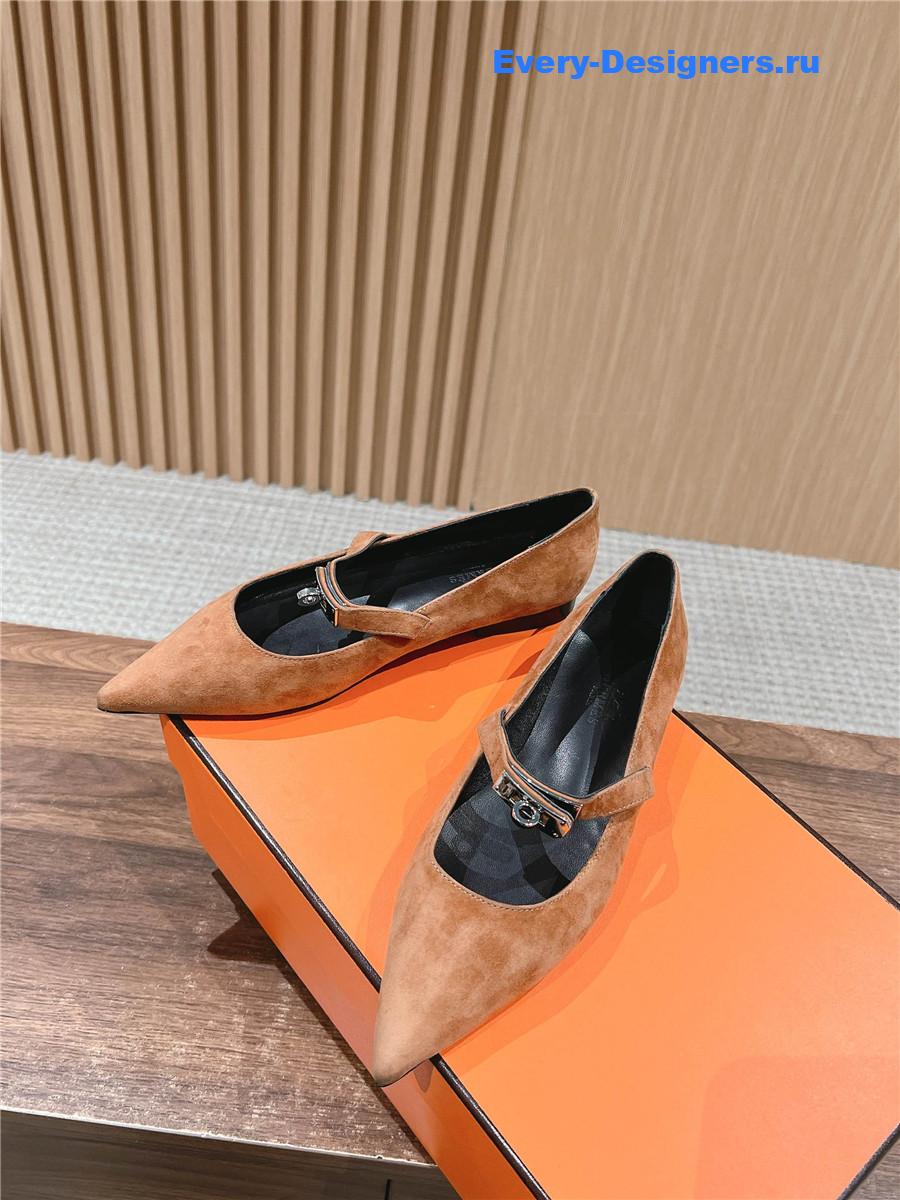 H**me5 suede ballet flats for women