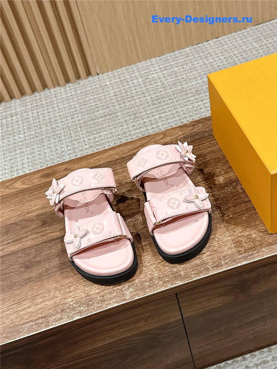 l0vis Vvtt0n lv sunset flat comfort mule in pink