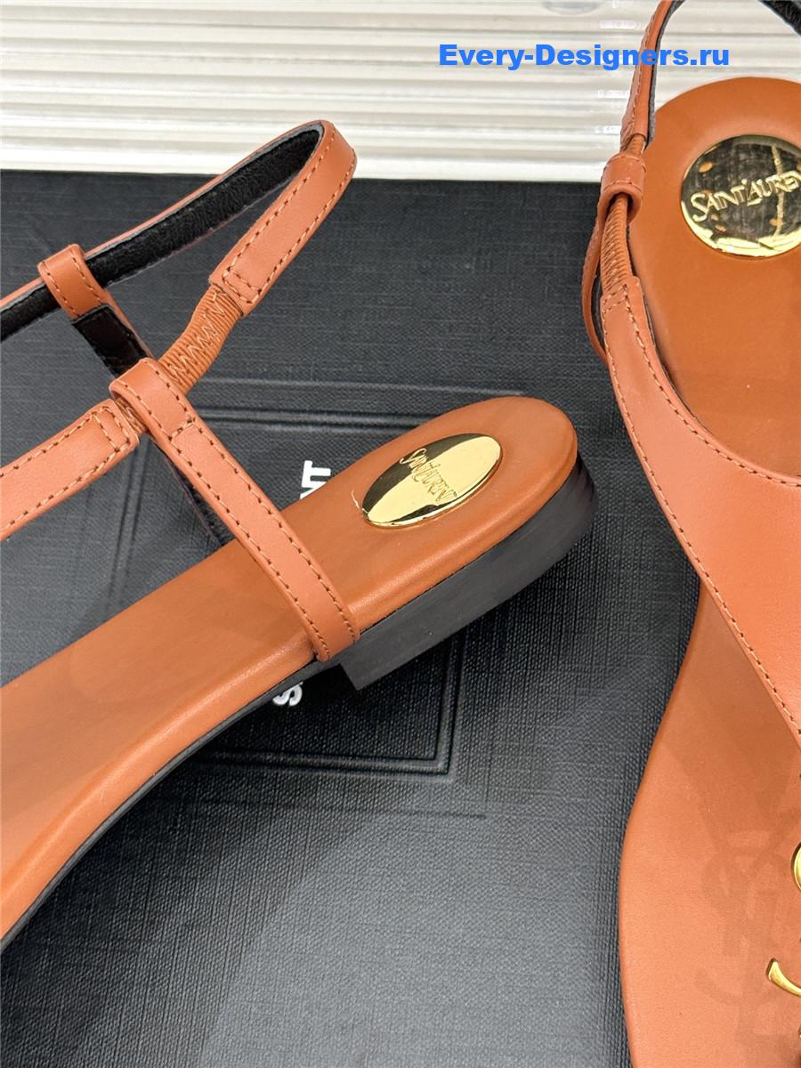 Sa1nt Lau*nt cassandre logo flip flops
