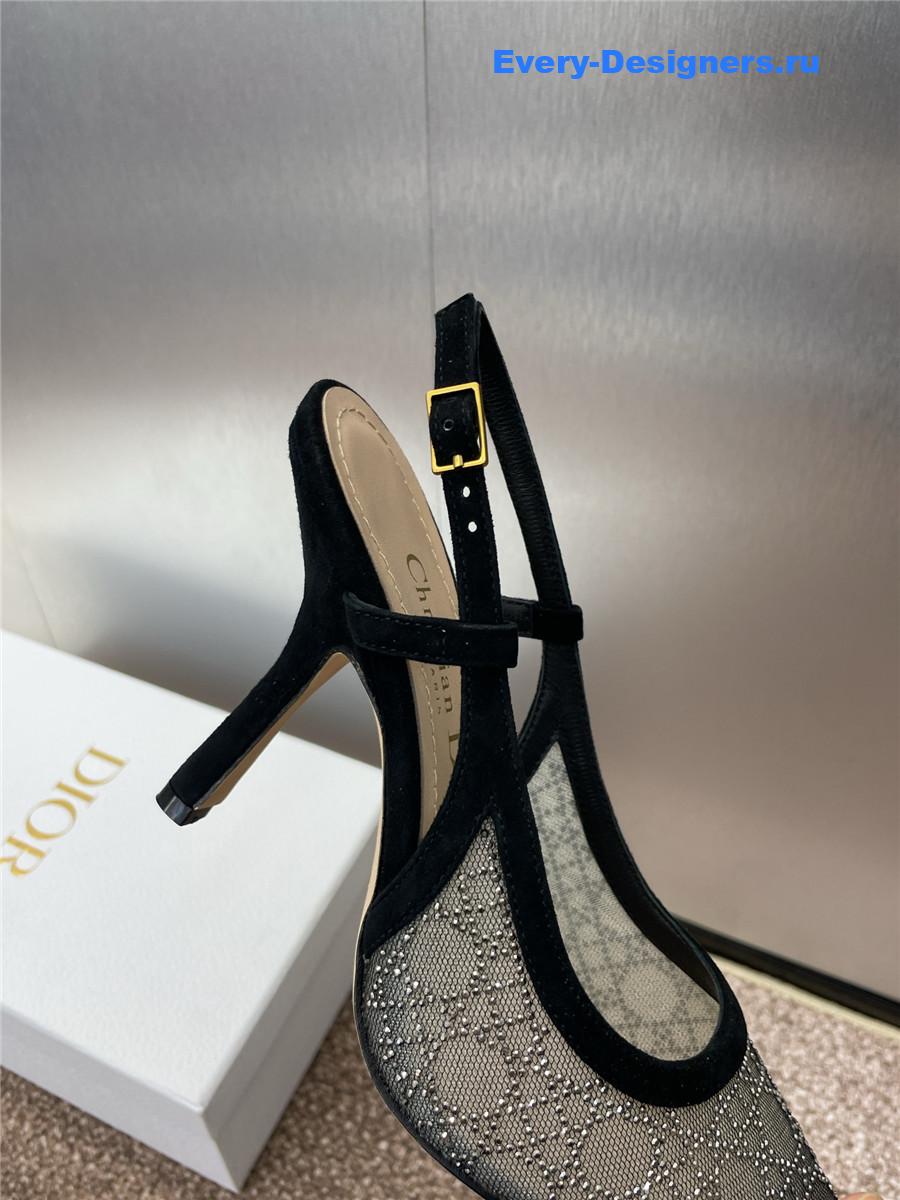 D10r transparent mesh slingback pump