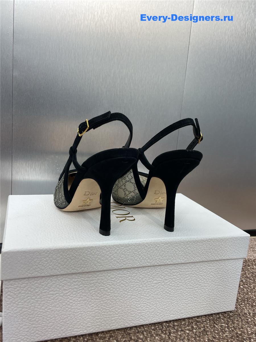 D10r transparent mesh slingback pump