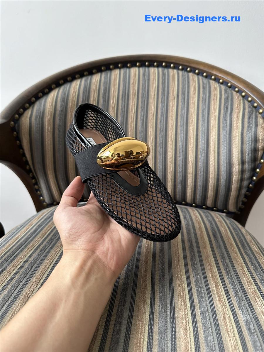 Alaïa Embellished Fishnet Ballet Flats