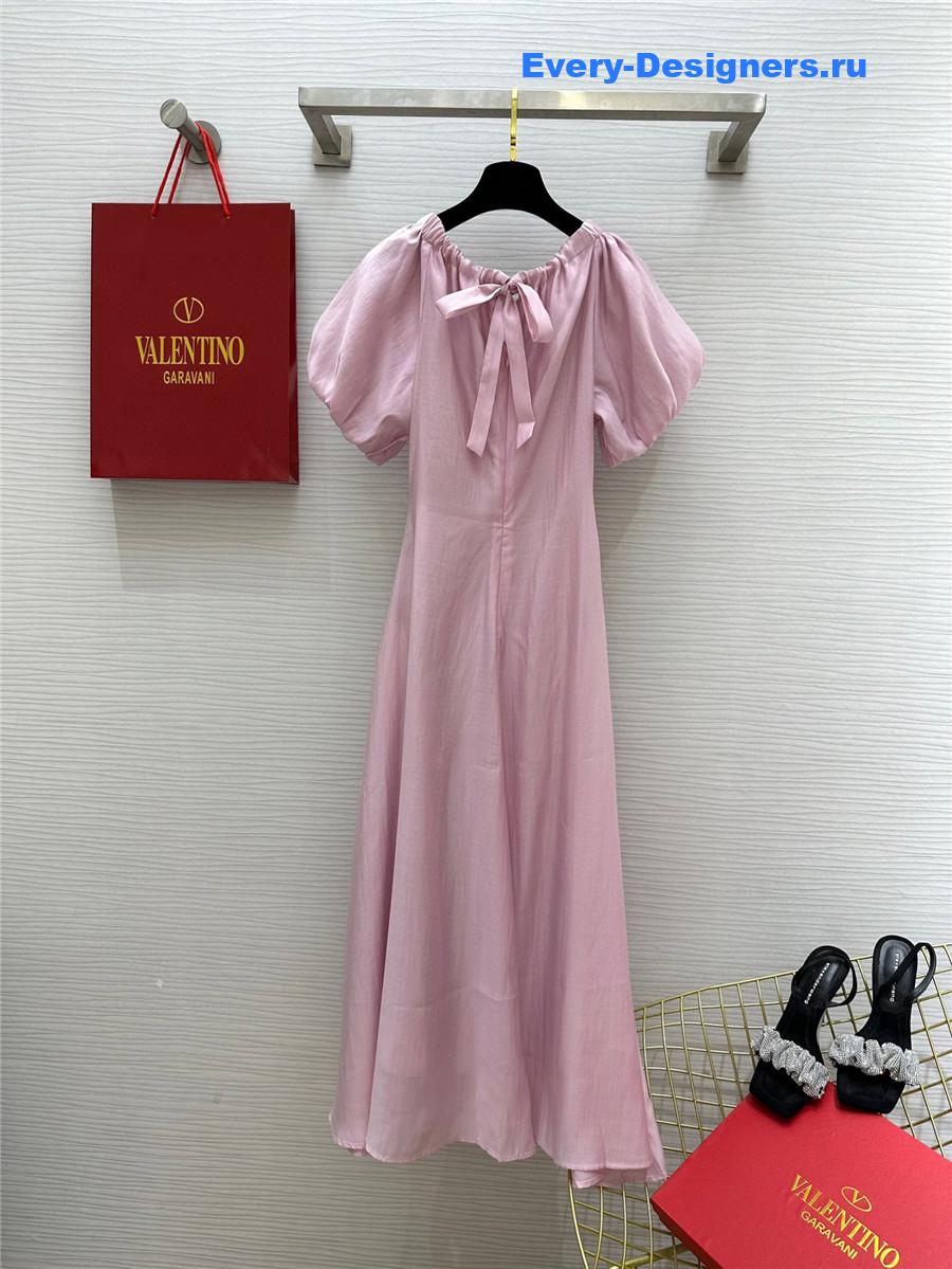 Va1e*ntin0 pink puff sleeve dress