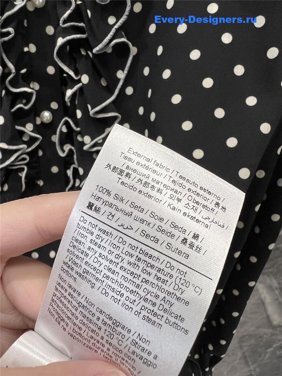 Va1e*ntin0 polka-dot silk blouse