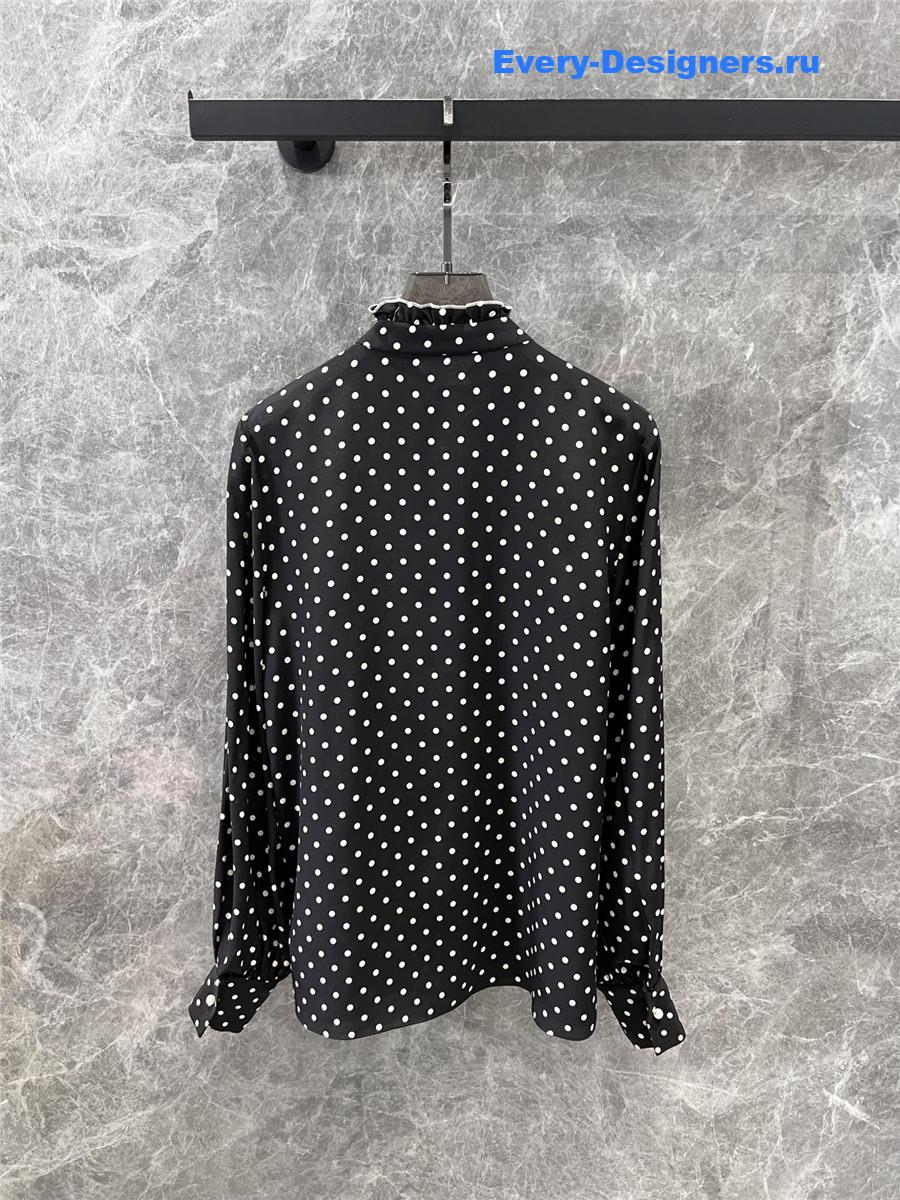 Va1e*ntin0 polka-dot silk blouse