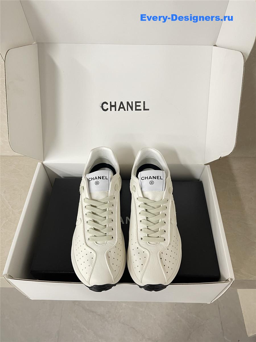 Ch**el off-white lambskin cc sneakers