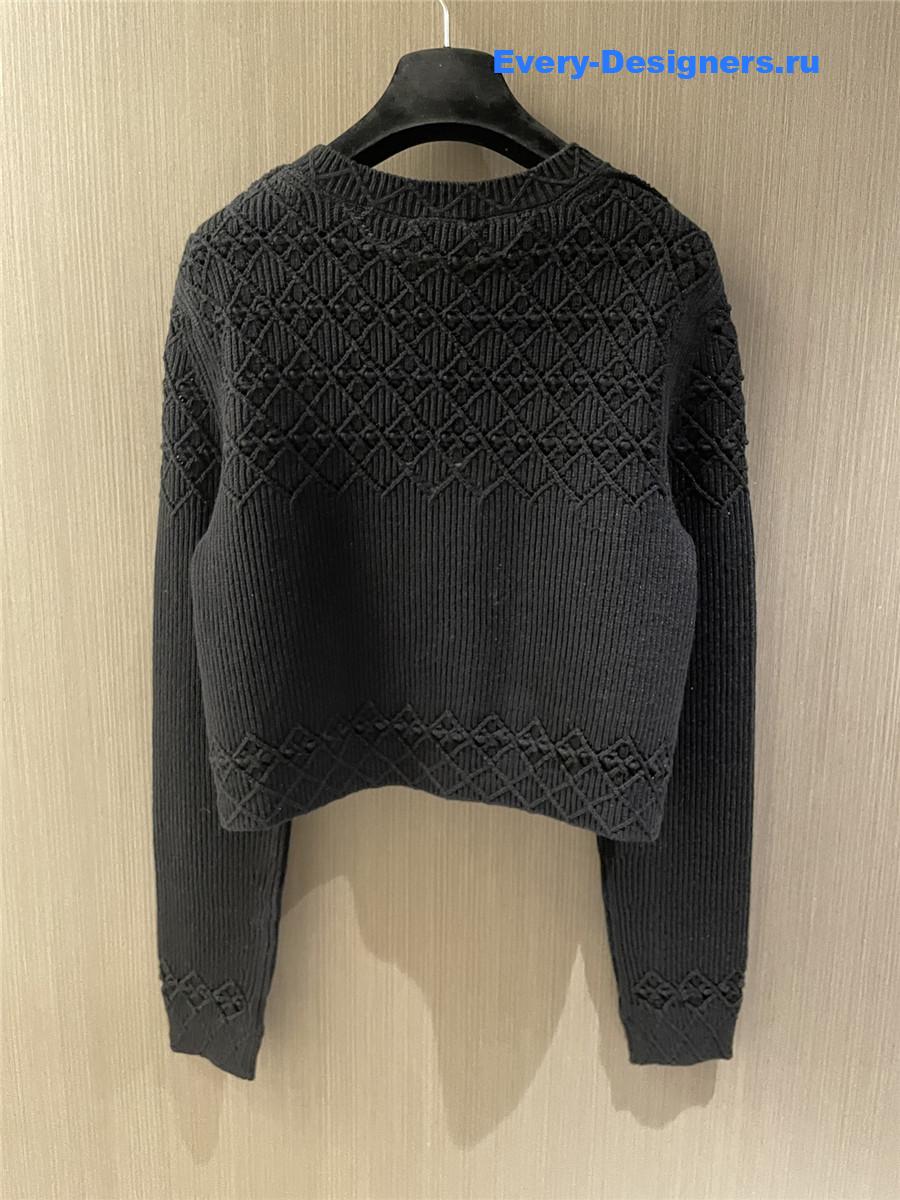 Ch**el black hollow cardigan