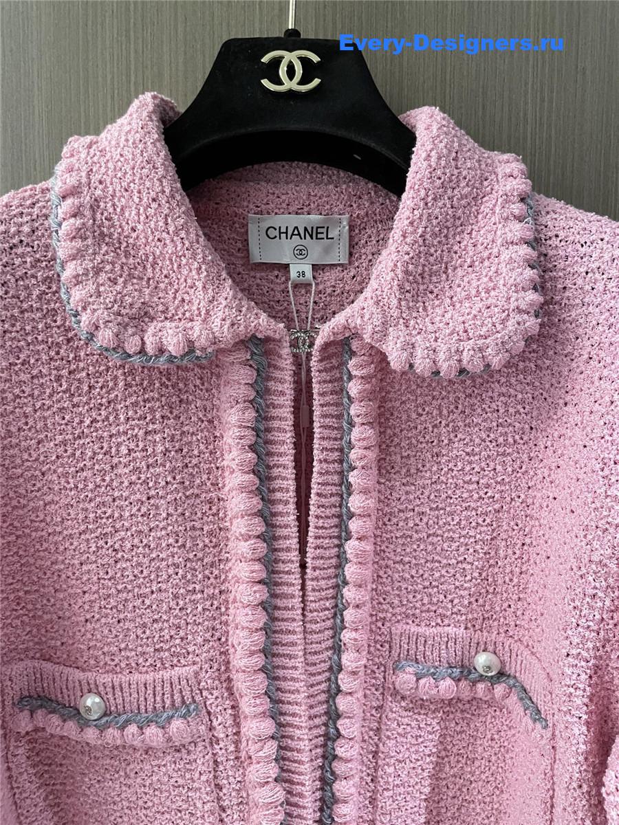 Ch**el pink cc logo cardigan