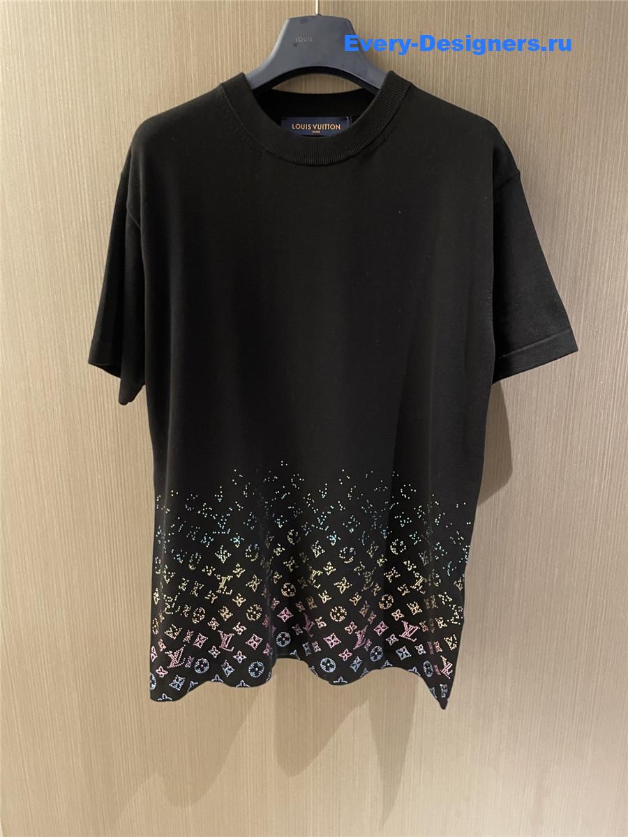 l0vis Vvtt0n black monogram embellished shirt