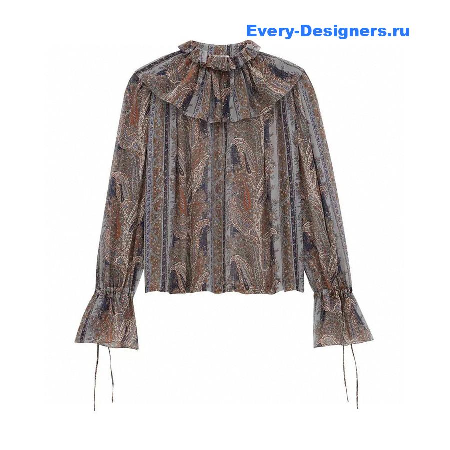 Sa1nt Lau*nt paisley silk blouse