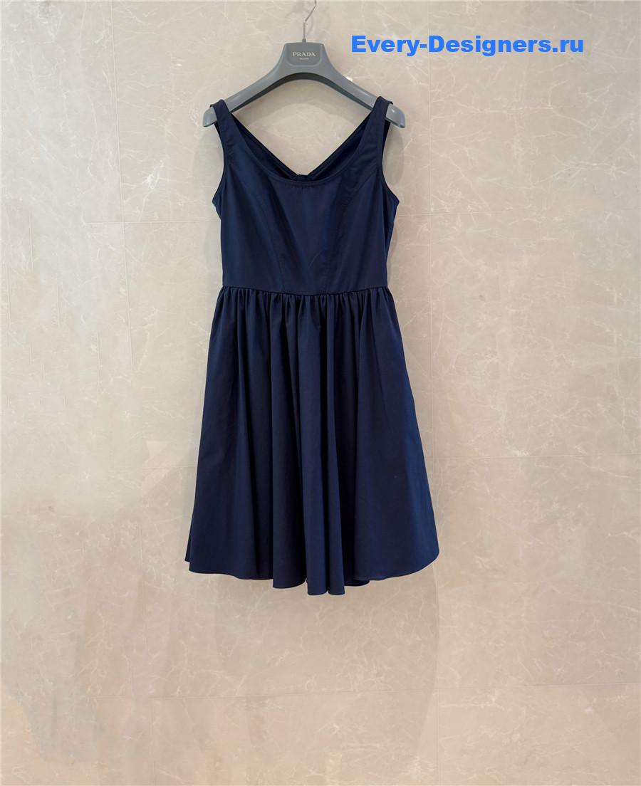 Pra*a navy blue cotton dress