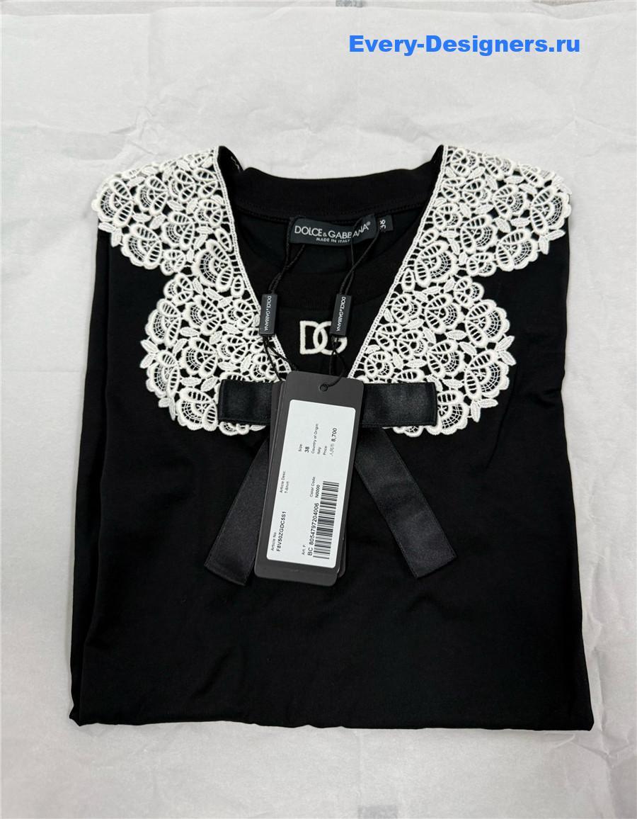 Dolce & Gabbana Black Lace Blouse