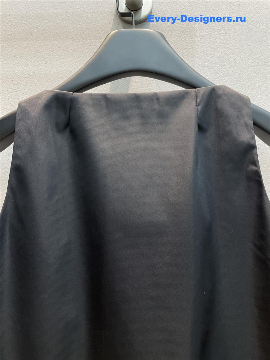 Pra*a black sleeveless re-nylon dress