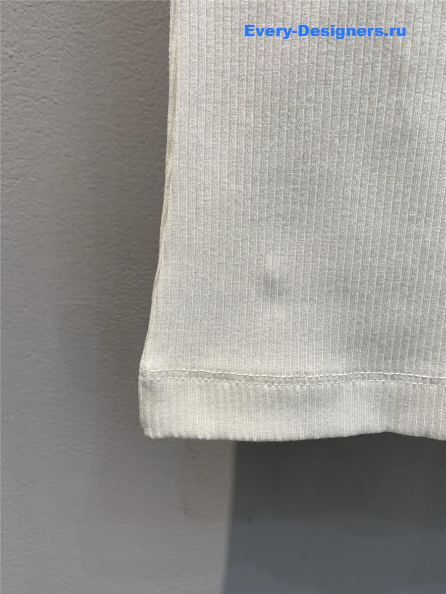 D10r asymmetric tank top in white
