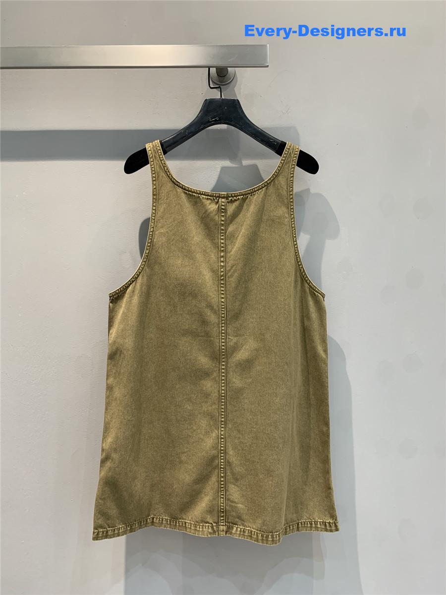 Miu Miu Brown Overall Dress