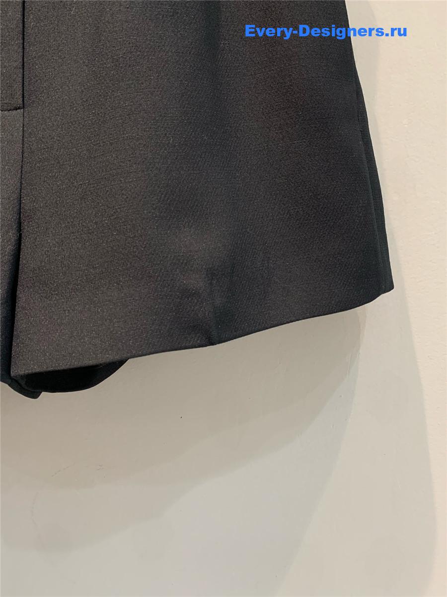 D10r high-waist silk-wool shorts