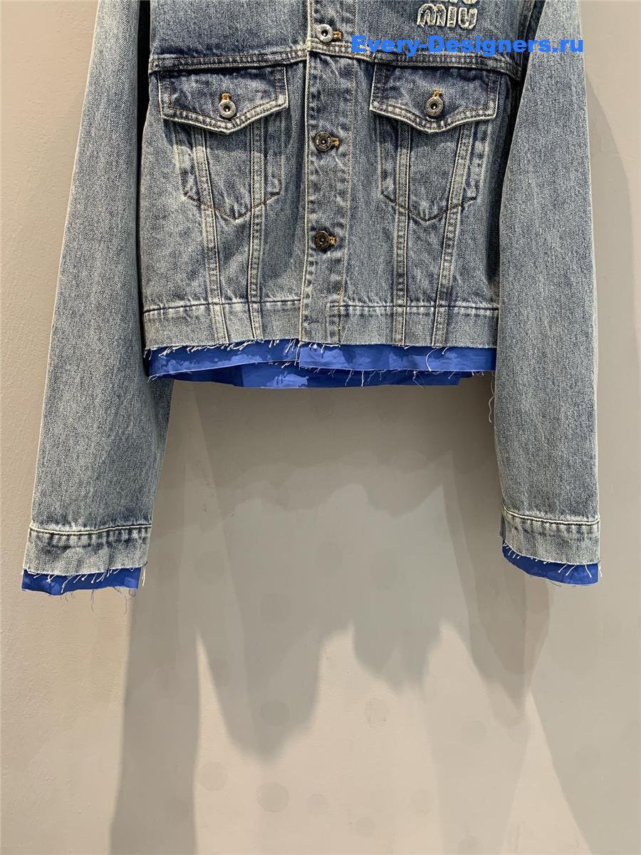 Miu Miu Sapphire Denim Jacket