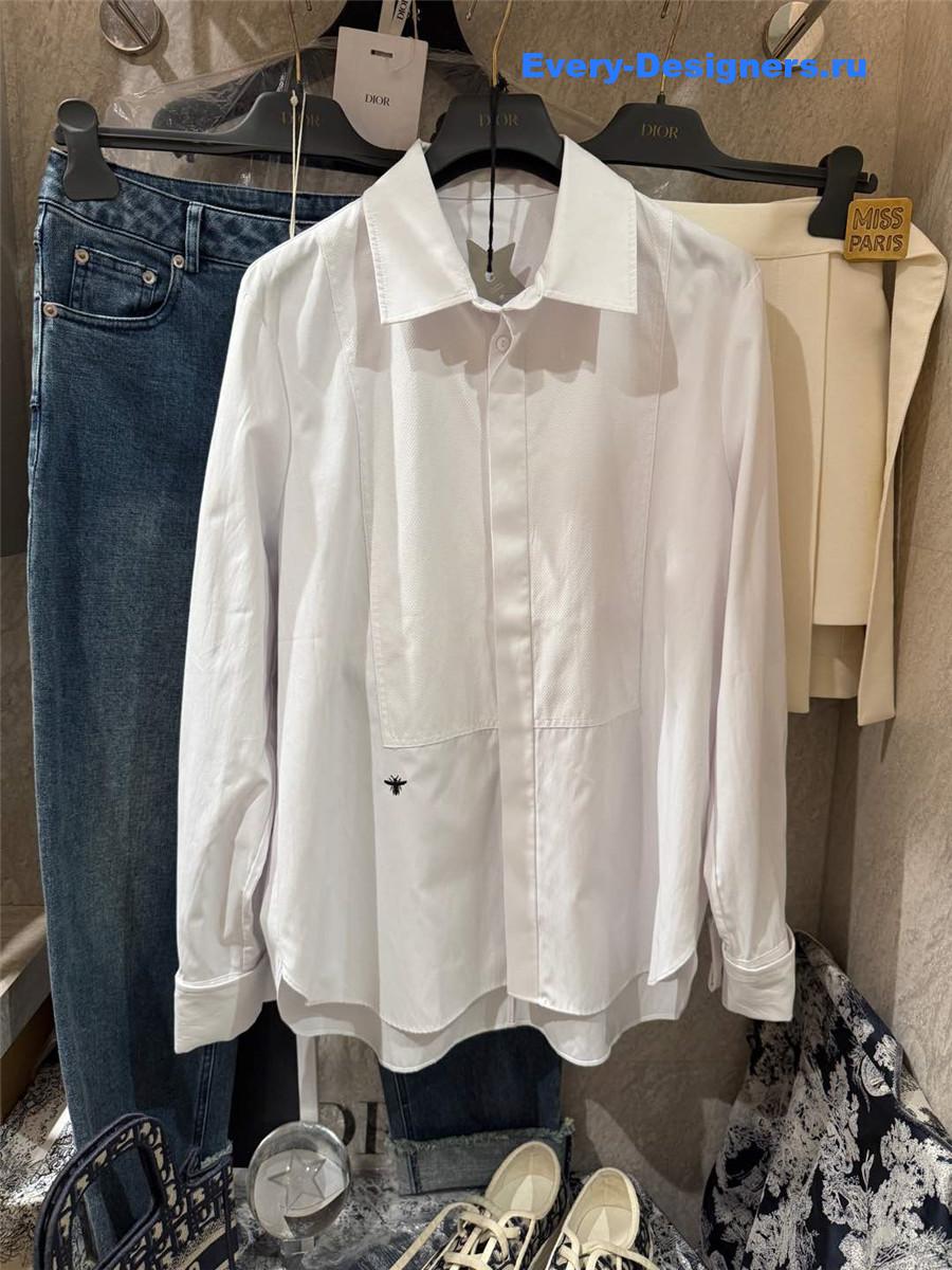 D10r white poplin blouse