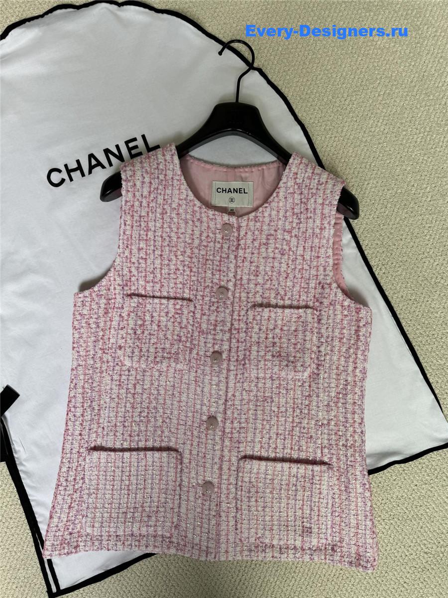 Ch**el pink vest jacket