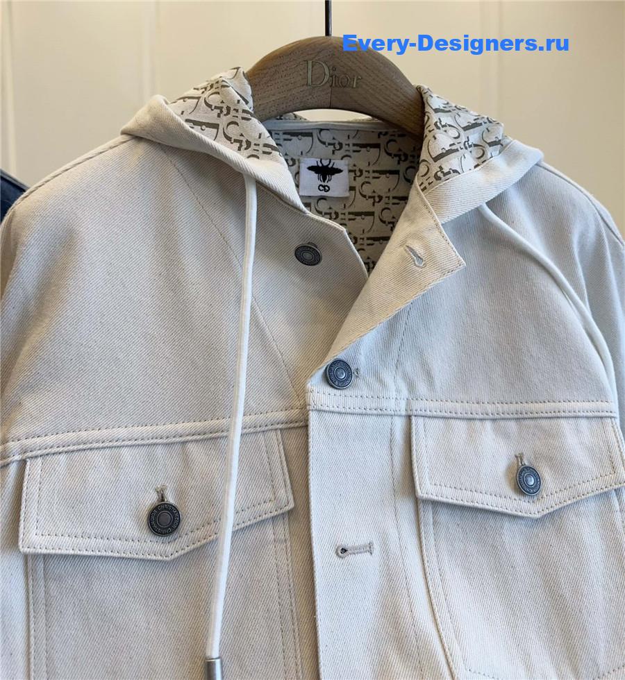 D10r blue wash oversized hooded jacket