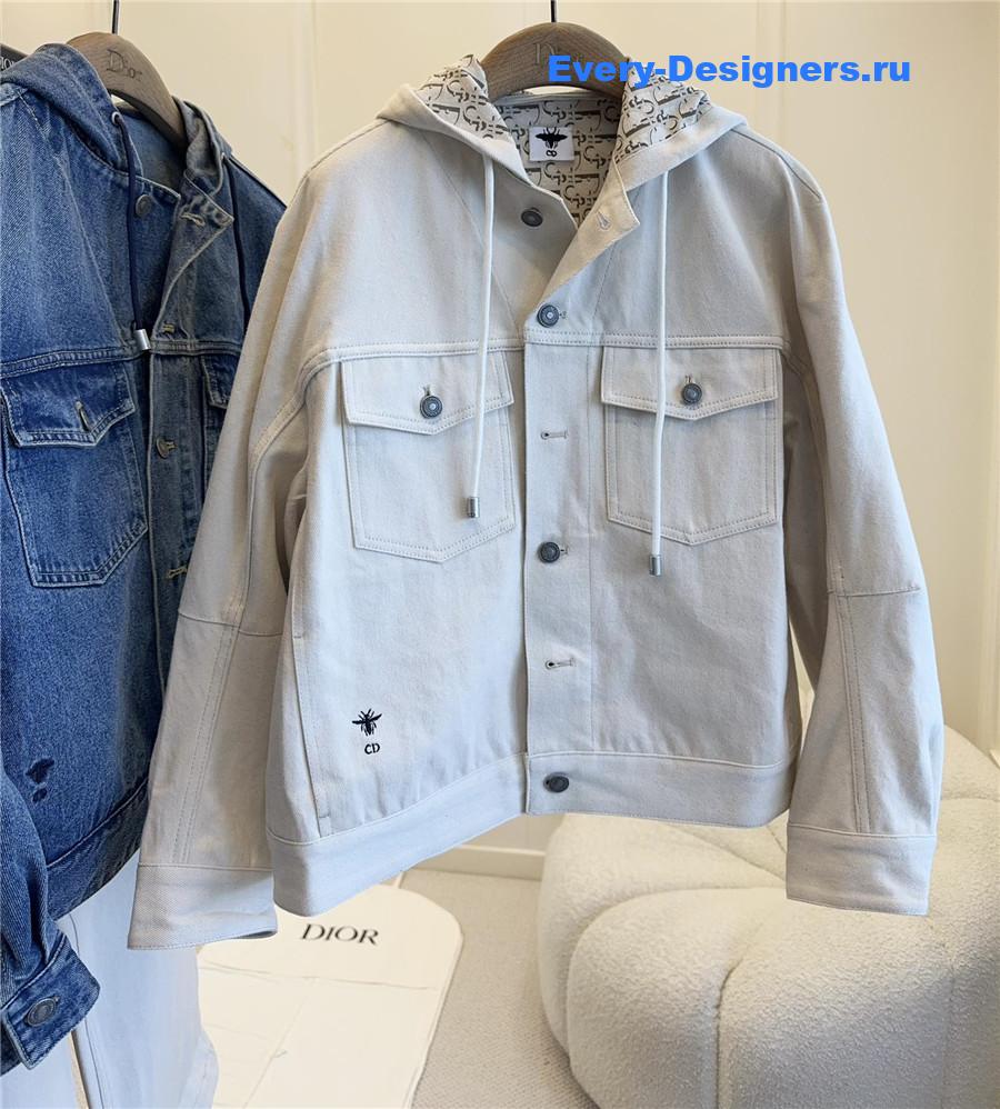 D10r blue wash oversized hooded jacket