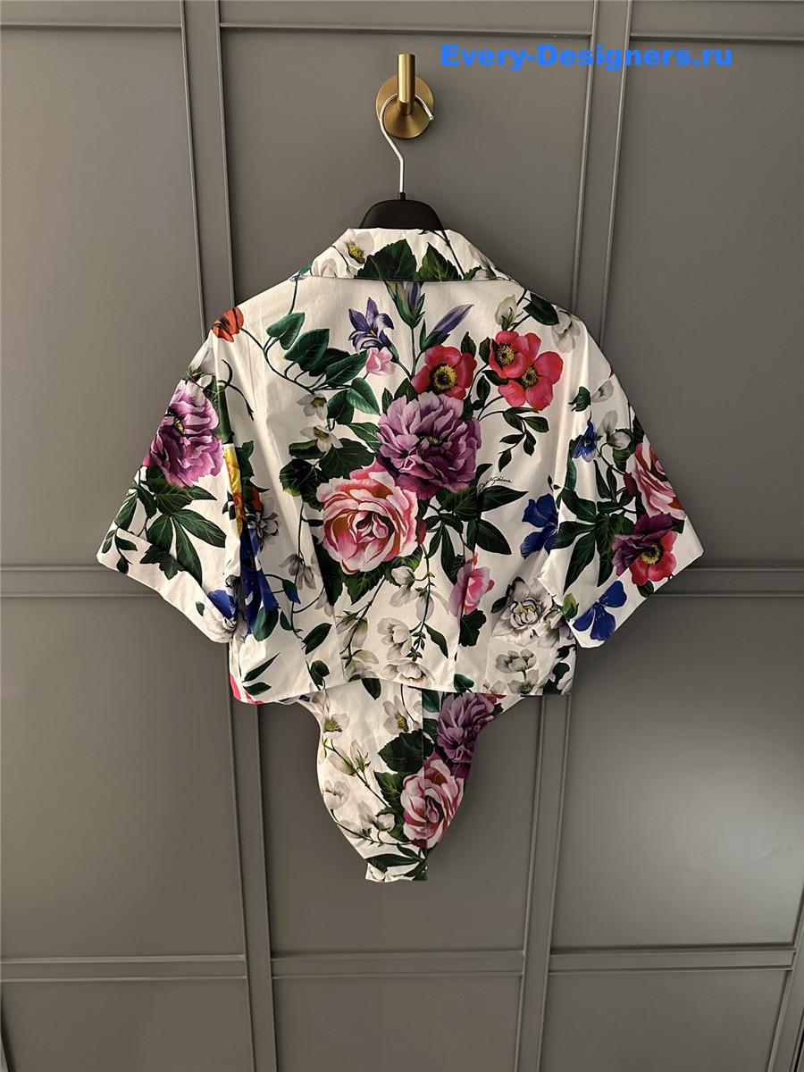 Dolce & Gabbana Floral Cropped Shirt