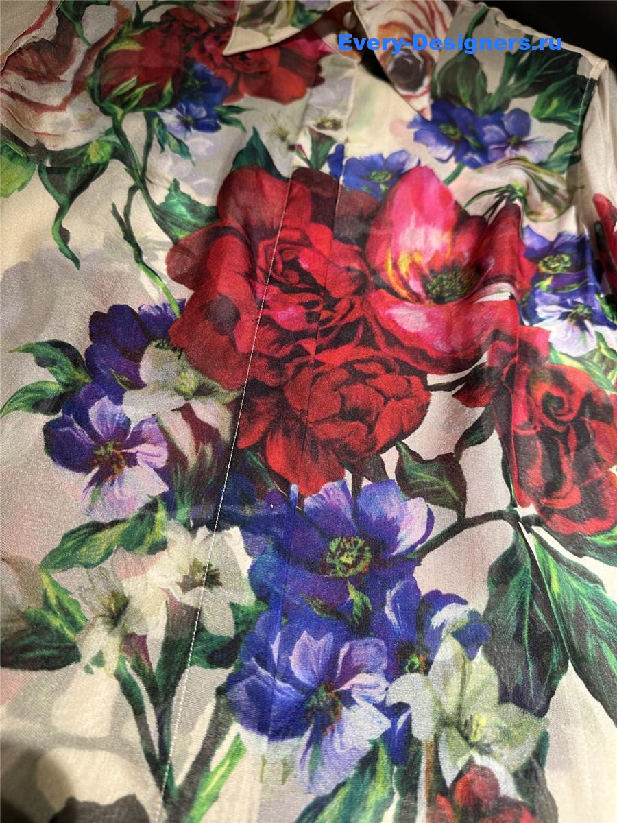 Dolce&Gabbana Floral Chiffon Shirt