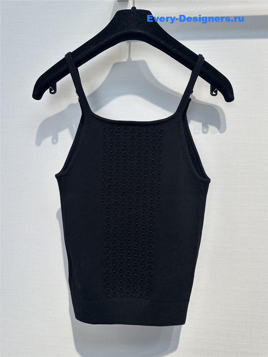 Ch**el black crop sweater tank